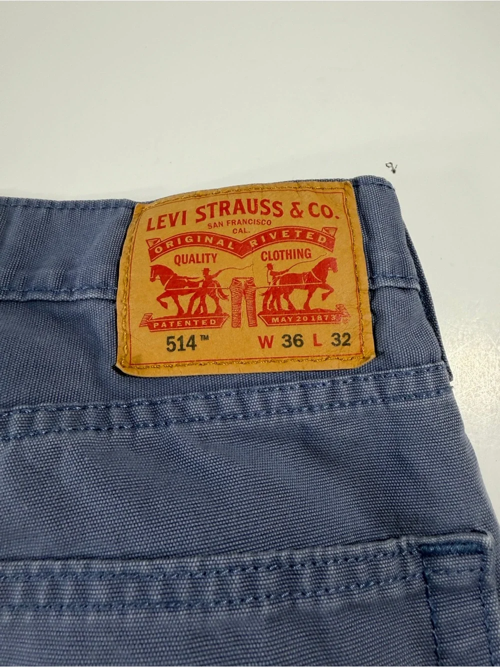 Levi's Dusty Blue 514 Relaxed Straight Pants